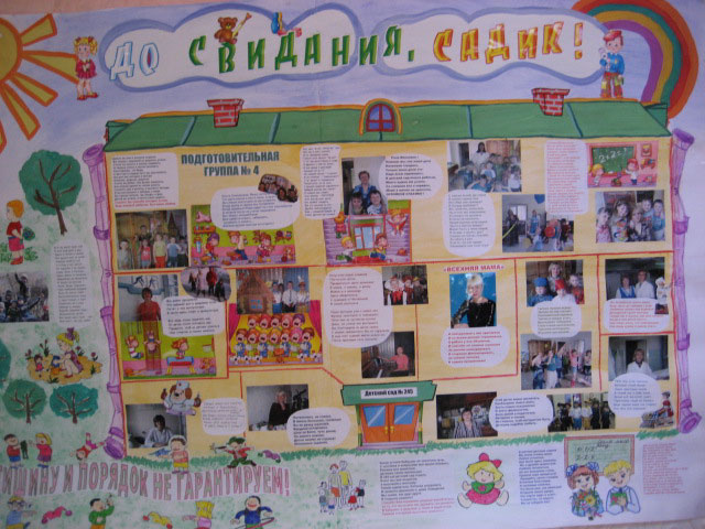 Плакат для выпускного в детском саду с фото